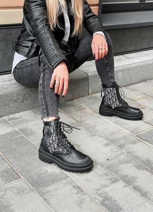 Нереально крутые женские демисезонные ботинки в стиле dior explorer чёрные6 фото