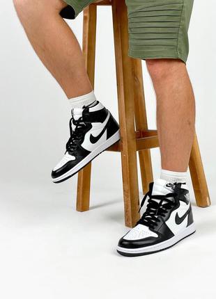 Крутые мужские кроссовки nike air jordan 1 retro stockx чёрно-белые унисекс 36-45 р4 фото