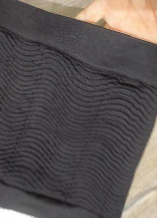 S/m, франция, черный плотный моделирующий корректирующий пояс утяжка юбка топ 3-в-1  новый3 фото