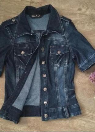 Джинсовка из джинсовой ткани, размер 42