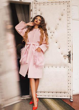 Стильное женское кашемировое пальто