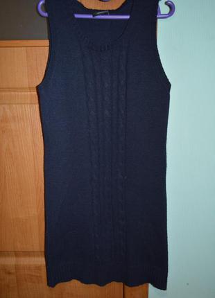 Вязаный сарафан, для школы р.