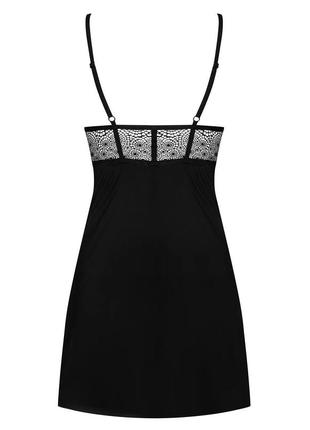 Sharlotte chemise obsessive чорний пеньюар3 фото