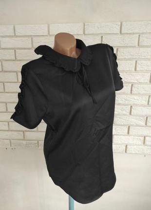 Напядная черная блуза3 фото