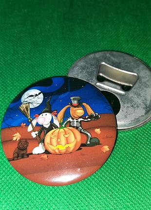 Круглый магнит открывашка к halloween хэллоин