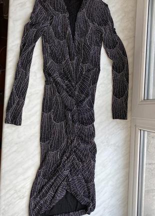 Сукня плаття вечірня чорна з блискітками блискуча жіноча