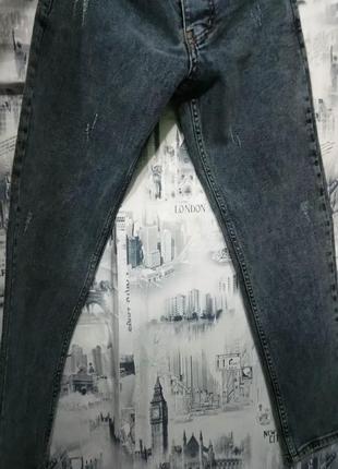 Мужские стильные зауженные джинсы zara3 фото