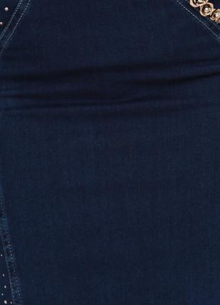 Роскошная джинсовая юбка sassofono с камнями и богатым декором!3 фото