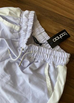 Білі спортивні штани широкі палаццо4 фото