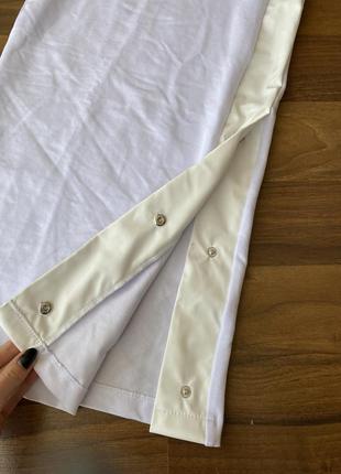 Білі спортивні штани широкі палаццо3 фото