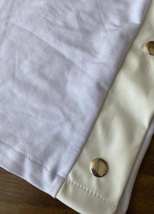 Белые спортивные штаны широкие палаццо2 фото