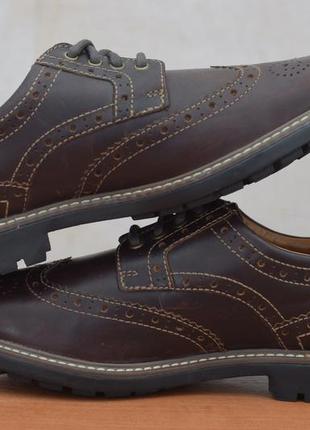 Мужские кожаные туфли, броги marks&spencer blue harbour, 44.5 размер. оригинал8 фото