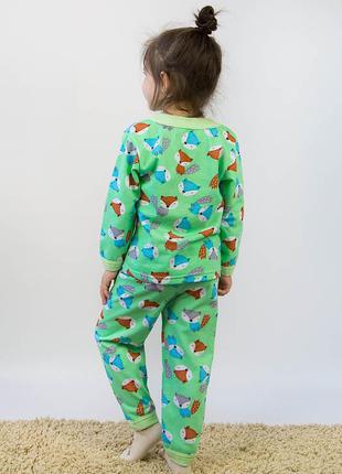 Пижама пижамка для девочки теплая с начесом хлопок2 фото