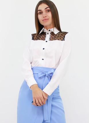 Класична жіноча блузка brenda, білий