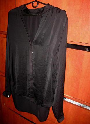 Блузон туника под шелк черная