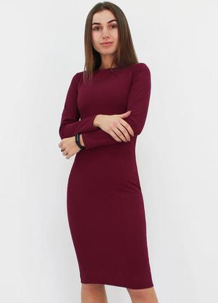 Зручне повсякденне плаття-футляр helga, марсала