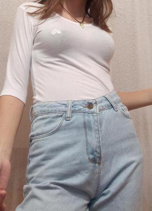 Лонгслив с руковом 3/4 white