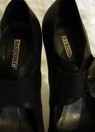 Женские туфли лодочки на высоком каблуке basconi. натуральная кожа3 фото