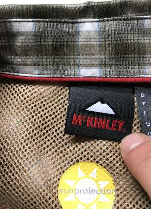 Женская рубашка треккинговая mckinley походная туристическая с коротким рукавом4 фото