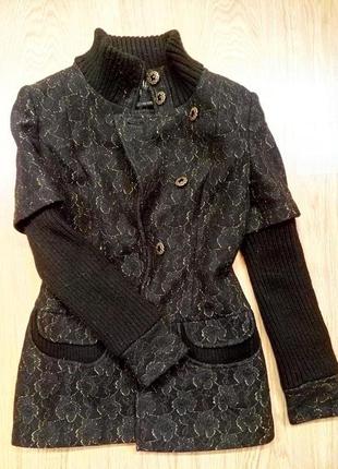 Полупальто осеннее черное