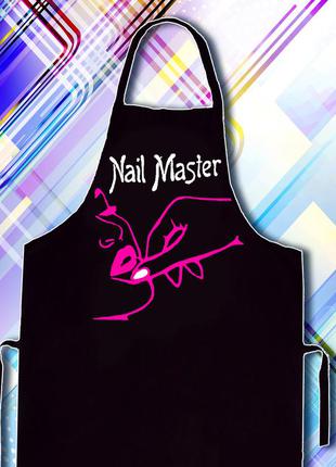 Фартух з принтом "nail master"