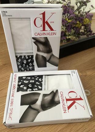 Набір котонових трусиків стрінгів від calvin klein, оригінал