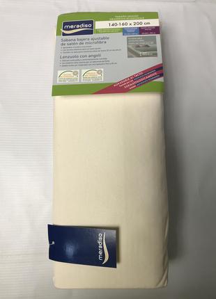 Простынь на резинке meradiso серая простынь