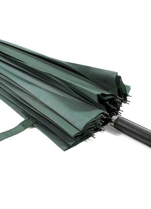 Механический зонт зеленый5 фото