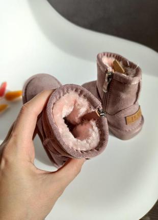 Угги зимние сапоги для девочки розовые3 фото