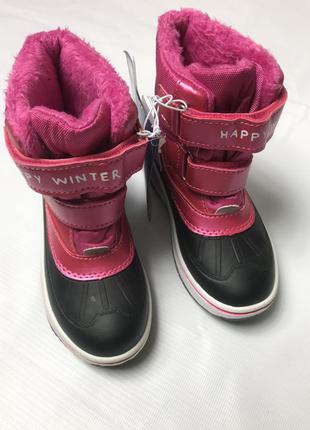 Зимові чоботи дутики на дівчинку lupilu2 фото