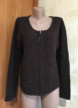 Вовняний кардиган на блискавці +альпака!