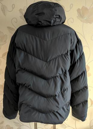 Шикарна пухова куртка італійського бренду темно синього кольору !3 фото