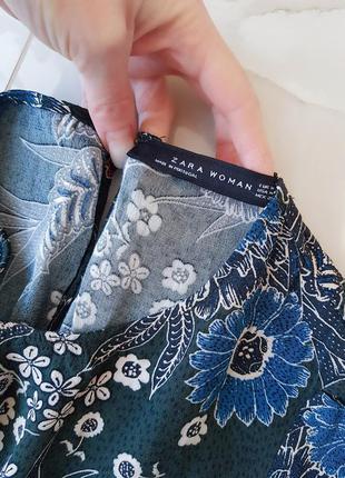 Довге плаття zara з квітковим принтом.5 фото
