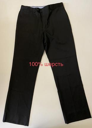 Tommy hilfiger черные шерстяные брюки оригинал (100% шерсть) 2