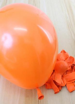 Набір 10 шт повітряні кулі, помаранчевий1 фото