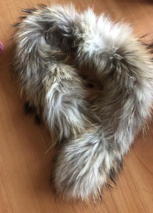 Опушка єнот натуральний комір