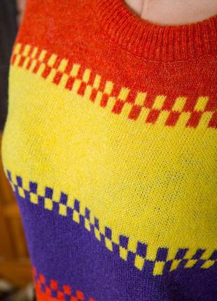 Стильная кофта платье туника разноцветнее акрил качество бомба цвета свитер оверсайз4 фото
