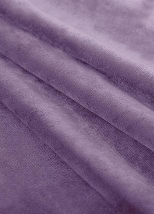 Порт'єрна тканина для штор оксамит люкс бузкового кольору2 фото