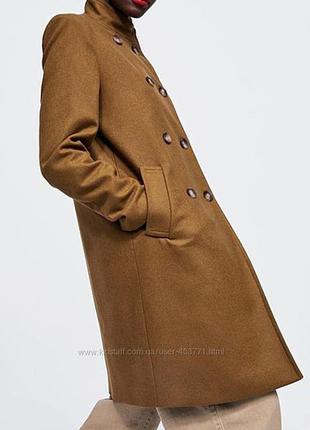 Шерстяное пальто zara