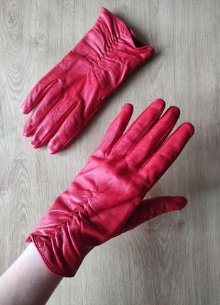 Стильні жіночі шкіряні рукавички f&f, англія, р. 74 фото