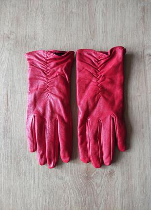 Стильные женские кожаные перчатки f&f, англия, р.72 фото