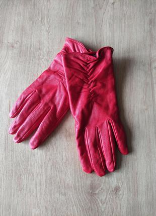 Стильні жіночі шкіряні рукавички f&f, англія, р. 7