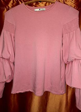 Кофта двунітка( рукава - волани)