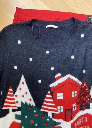Красивый новогодний свитер батал marks & spenser4 фото