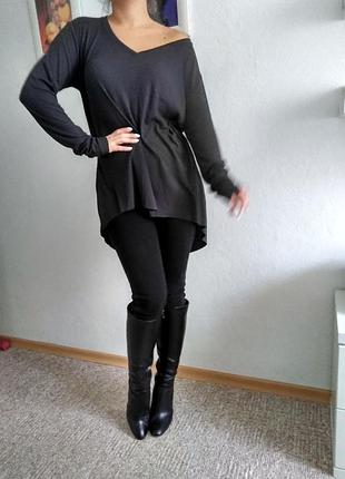 Трикотаж рубчик ассиметричная  туника
