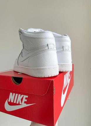 Зимние женские кроссовки  air jordan 1 retro white (мех)2 фото