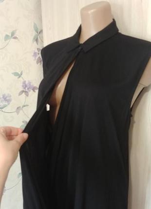 Черное платье рубашка на запах cos6 фото