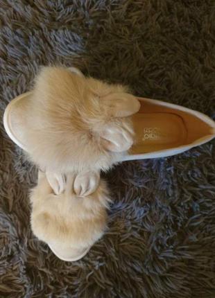 Слипоны туфли с кроликом