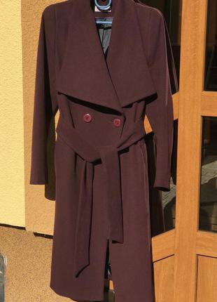 Стильное женское шерстяное пальто миди season размер м.4 фото