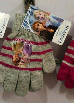 Перчатки для девочки с эльзой